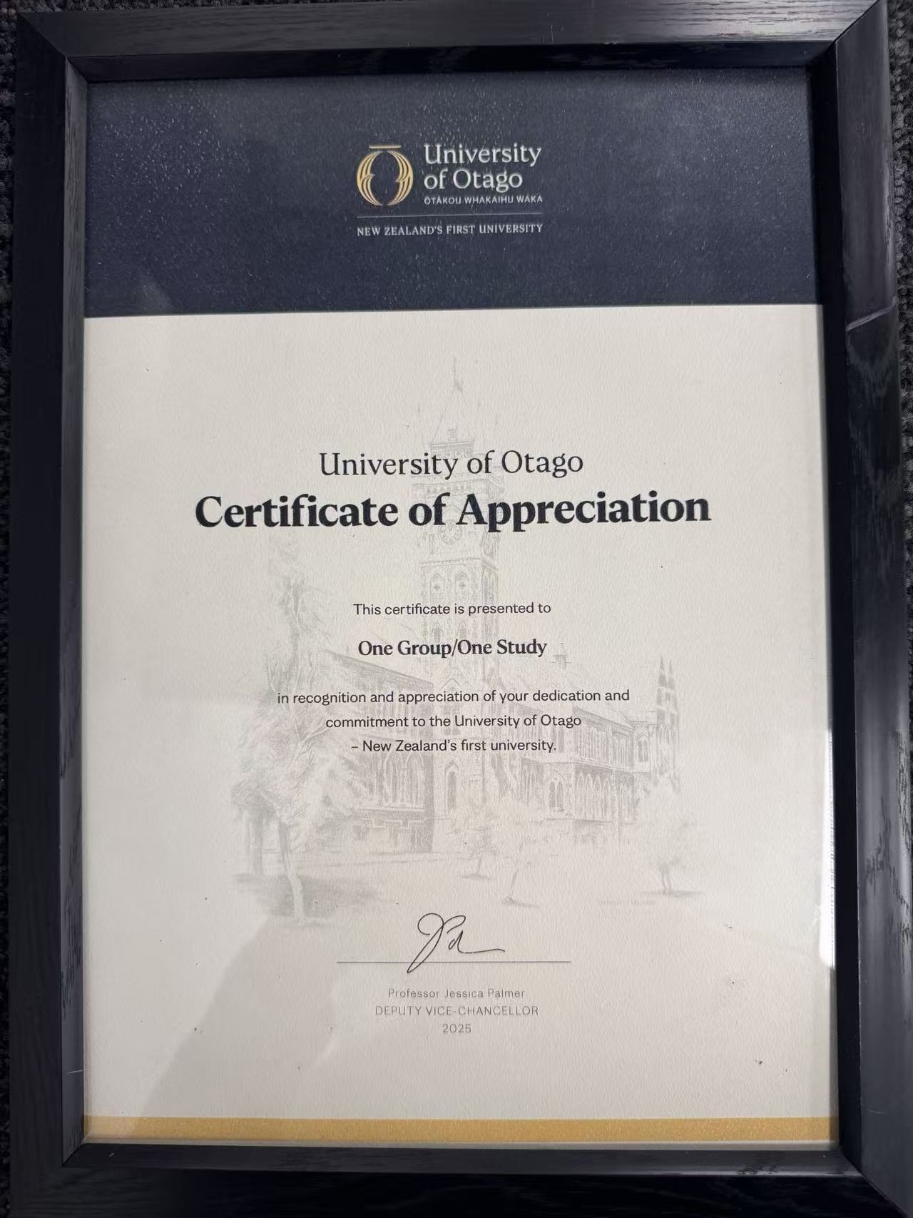 奥塔哥大学合作伙伴致谢